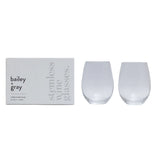 Stemless Wine Glass (Set of 2) - Bailey & Gray