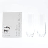 Stemless Champagne Flutes (Set of 2) - Bailey & Gray